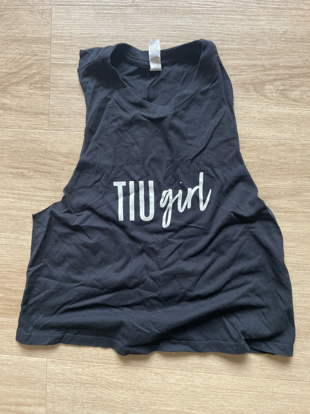 Tone It Up - Bella Canvas Black Tank Top with White Script Print